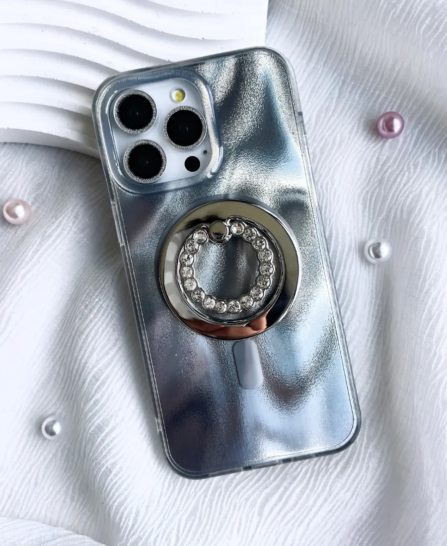 Silver Cosmic MagSafe Phone Case