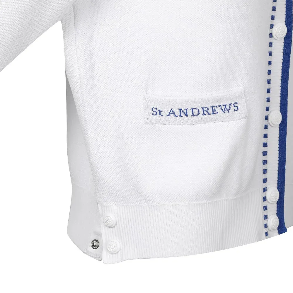 ST ANDREWS Women's Trendy Coat! GOLF! Luxurious V-neck, Sports Design Knitted Cardigan, Enjoy This Autumn!