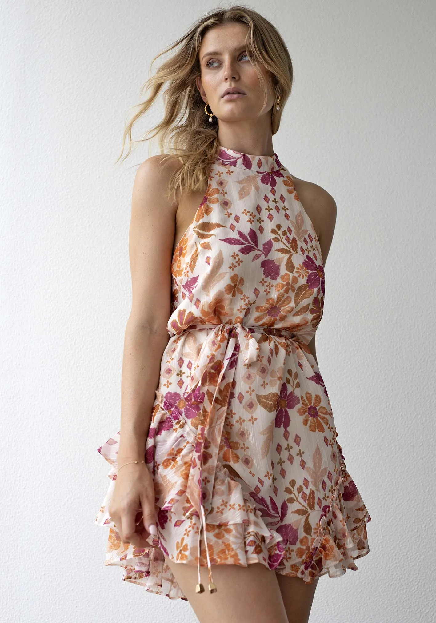 Sunshine Batik Sleeveless Mini Dress