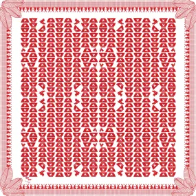 Taste of Nostalgia in Red Cotton Scarf