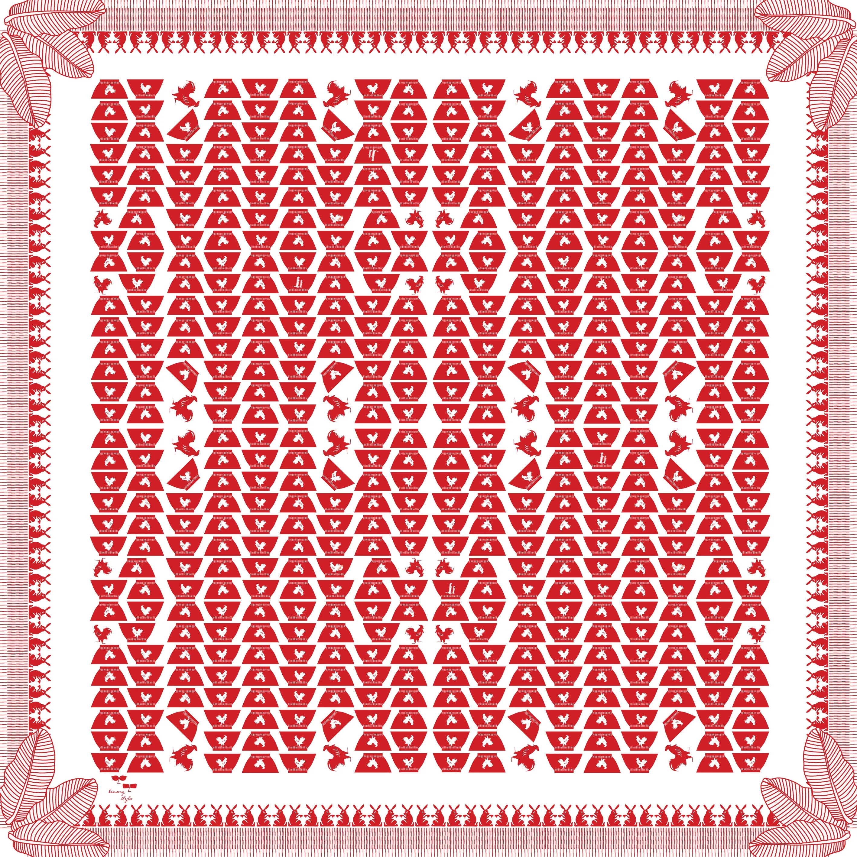 Taste of Nostalgia in Red Cotton Scarf