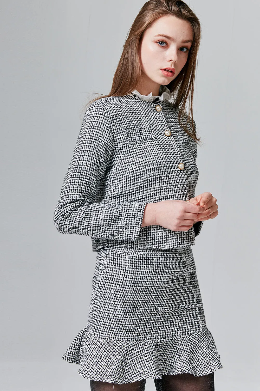 Taylor Tweed Blazer & Skirt Set