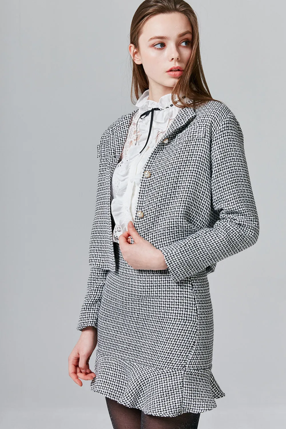 Taylor Tweed Blazer & Skirt Set