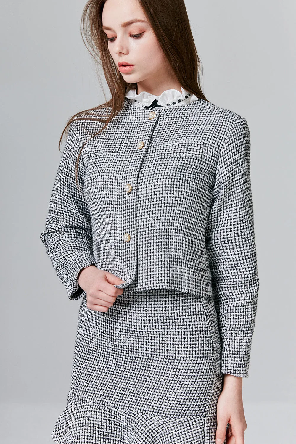 Taylor Tweed Blazer & Skirt Set