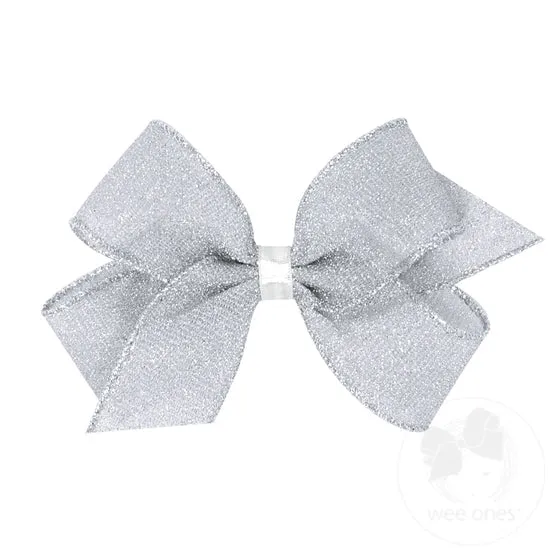 Textured glimmer and sparkle bow