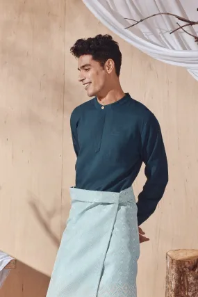 The Balik Men Baju Melayu Top - Emerald Green