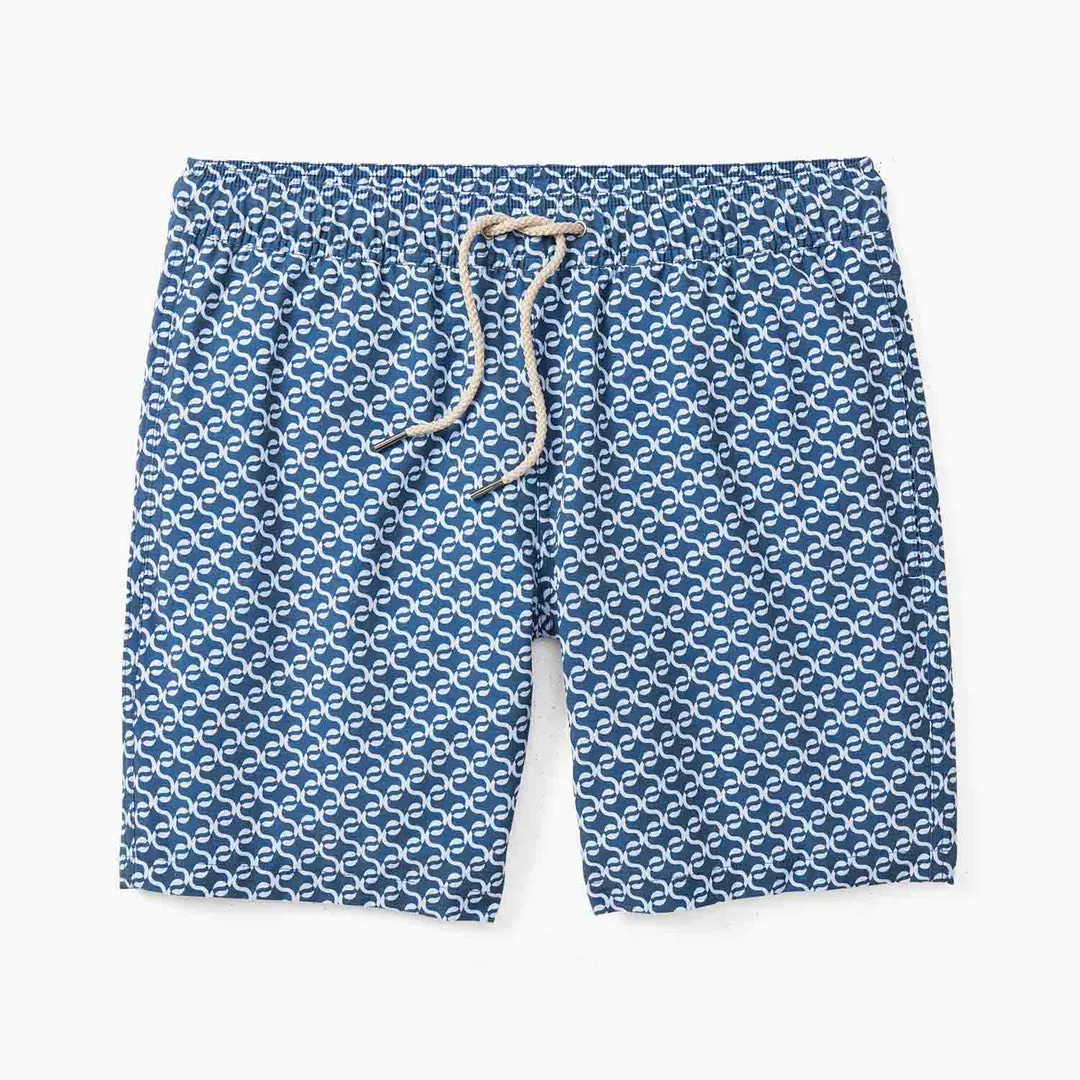 The Bayberry Trunk - Navy Geo