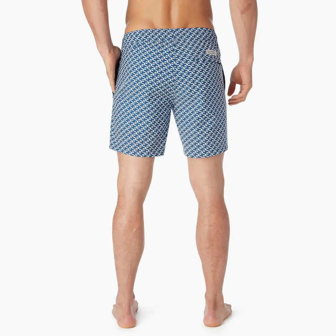 The Bayberry Trunk - Navy Geo