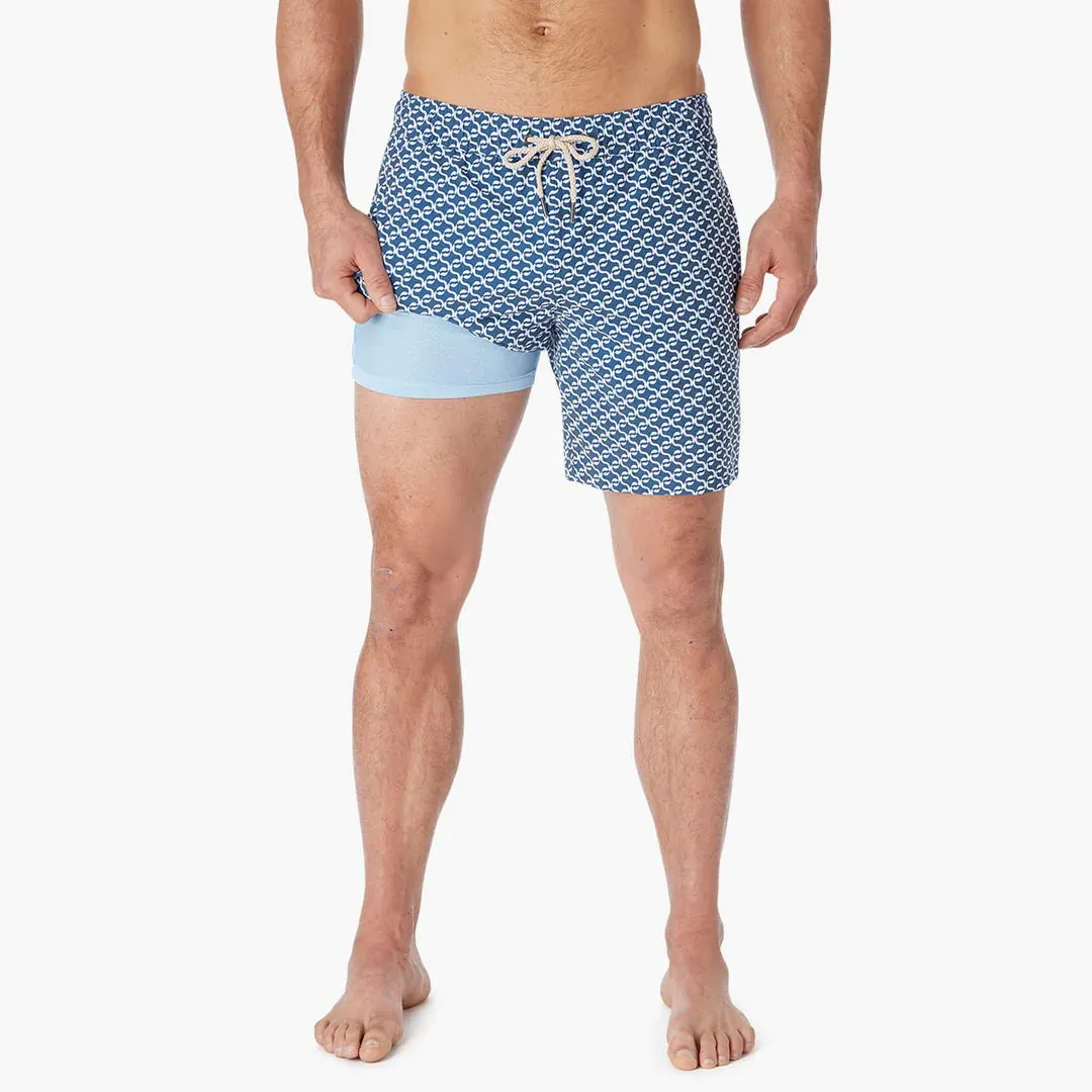 The Bayberry Trunk - Navy Geo