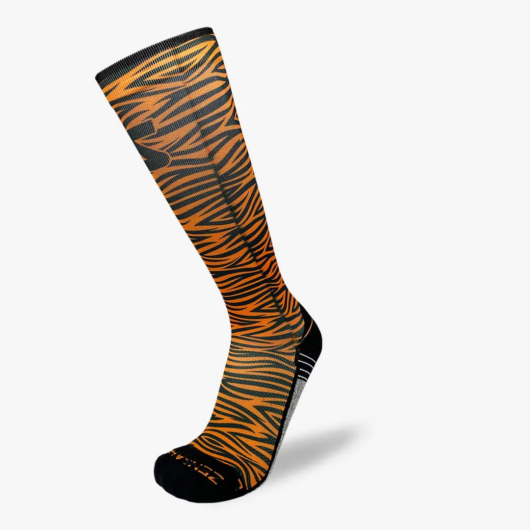 Tiger Print Compression Socks (Knee-High)