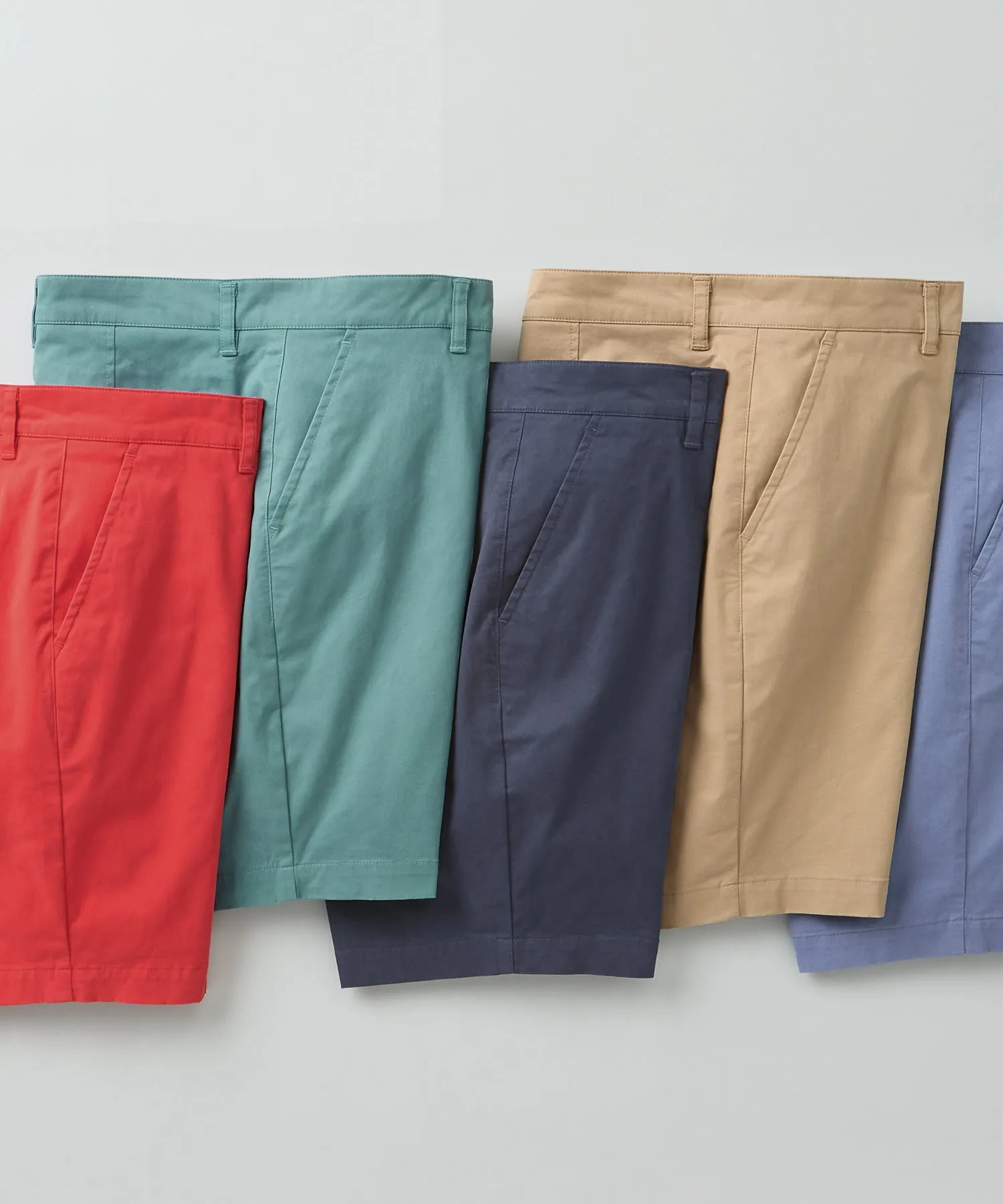 Twill Flat-Front Shorts