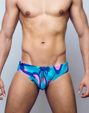 V10 Print Swimwear - Kai Blue