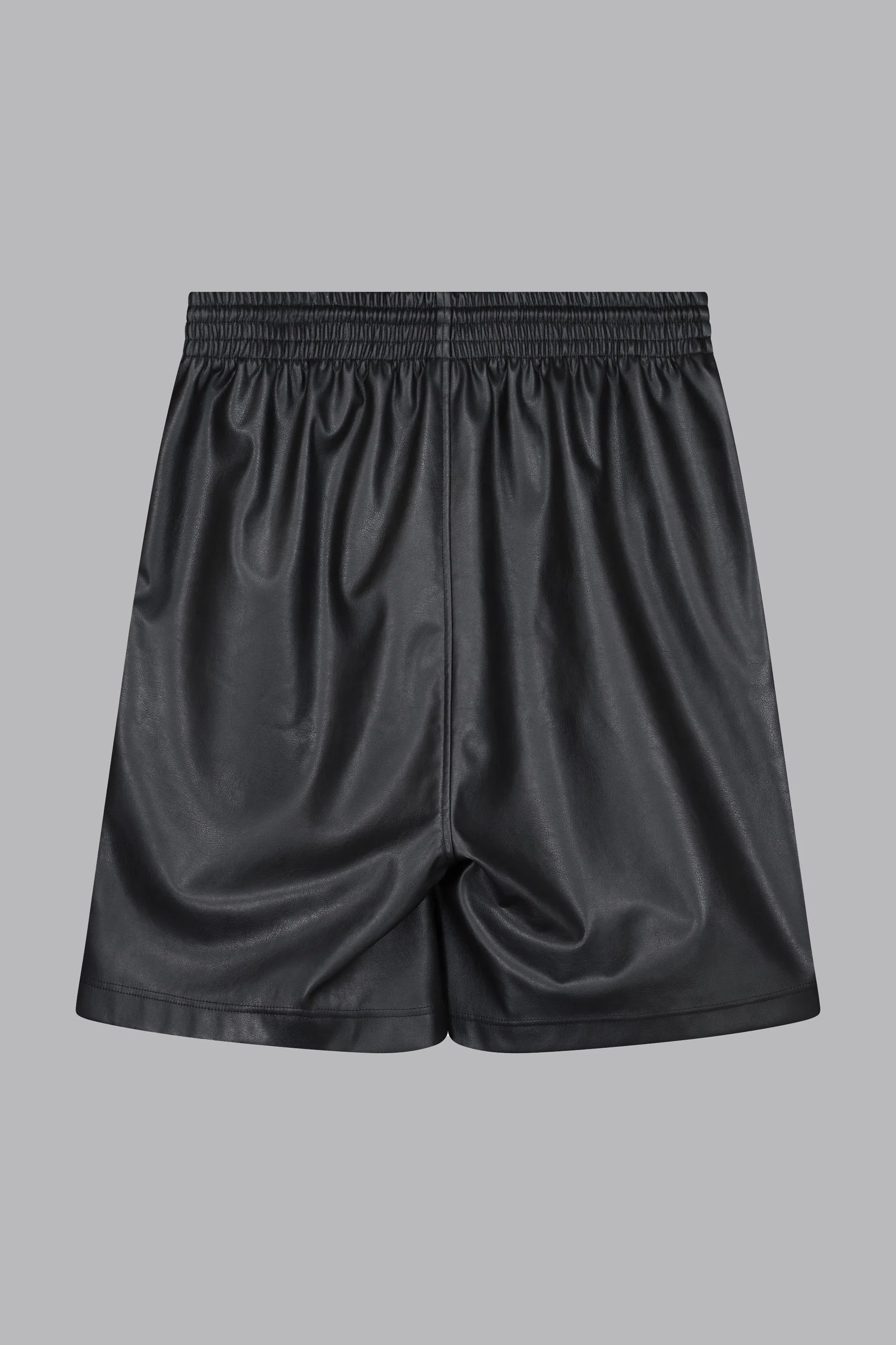 V_GAN 10" LEATHER SHORTS - Black