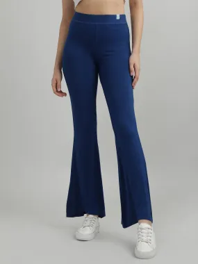 Women Blue Ankle Length Lounge Pants