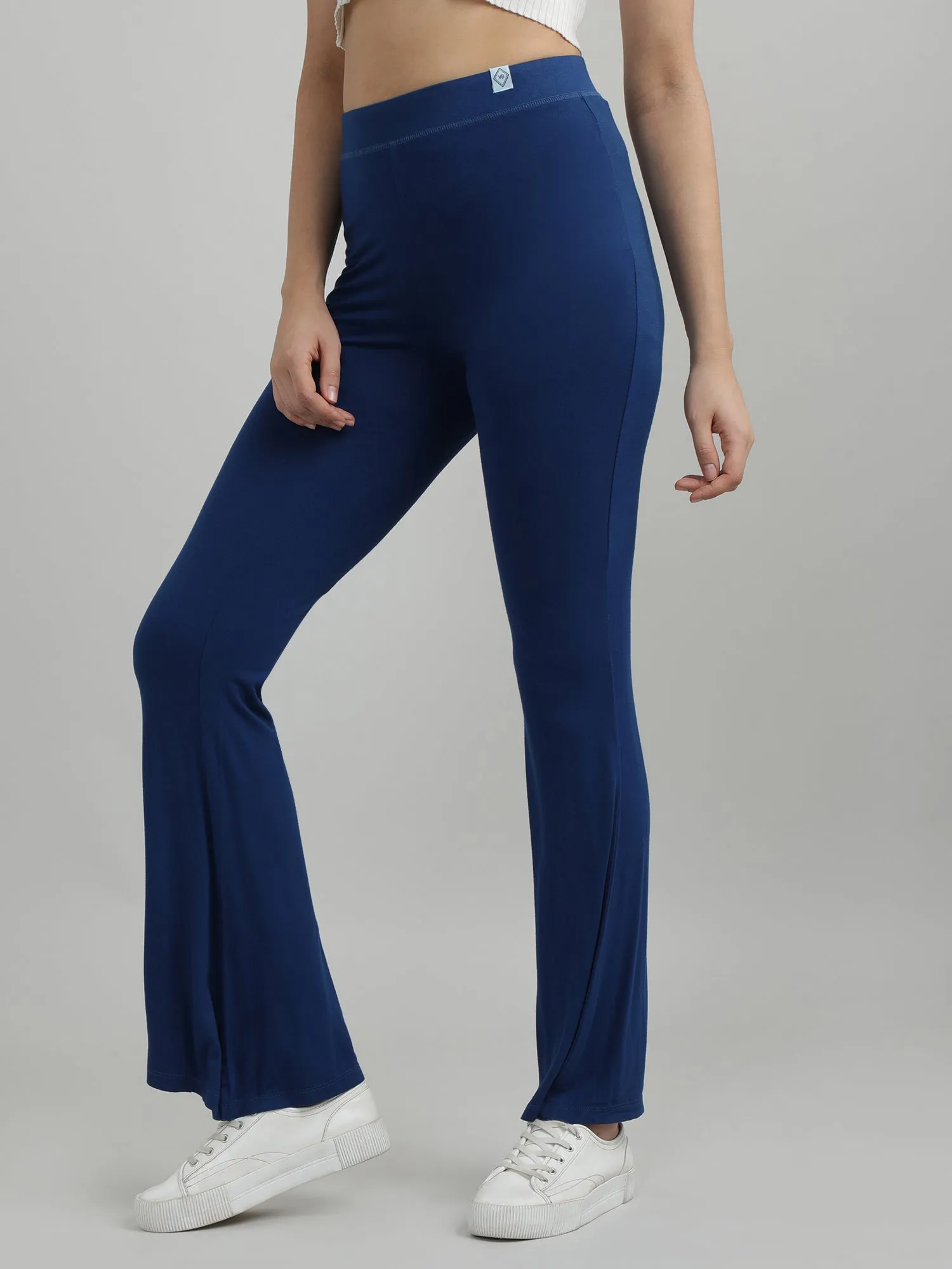 Women Blue Ankle Length Lounge Pants