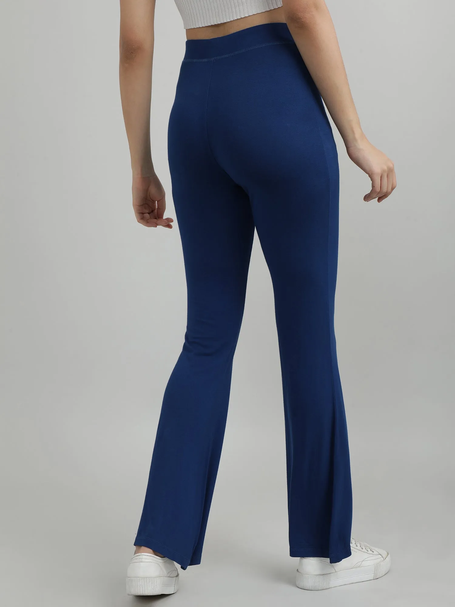 Women Blue Ankle Length Lounge Pants