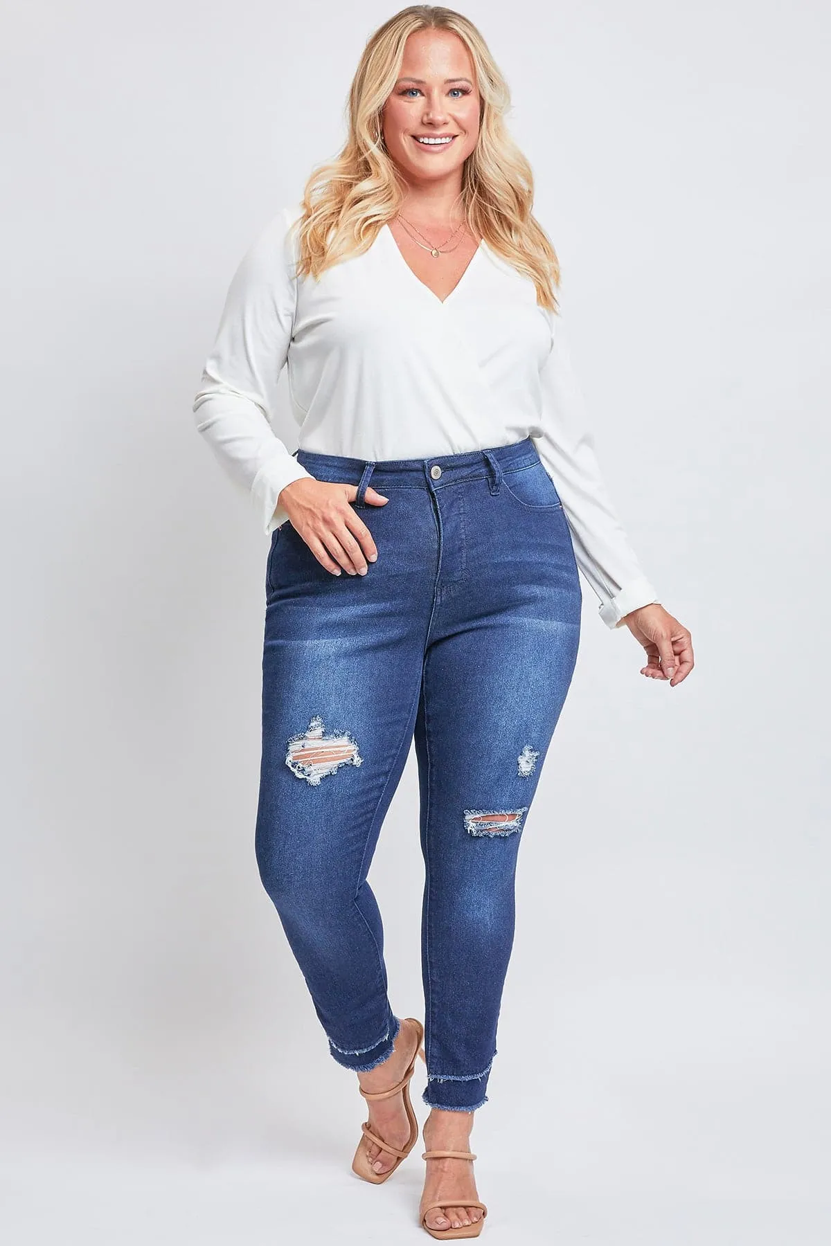 Women's Plus Size Sustainable High Rise Skinny Ankle Jeans