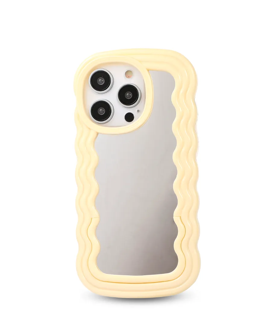 Yellow Wavy Mirror Phone Case